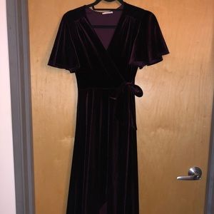 Vici collection - Burgundy velour dress